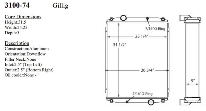 Gillig Bus Radiatoren