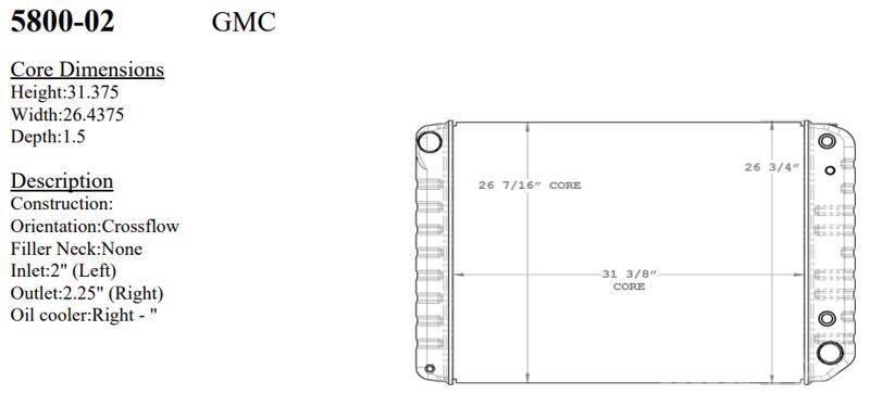 GMC  Radiatoren