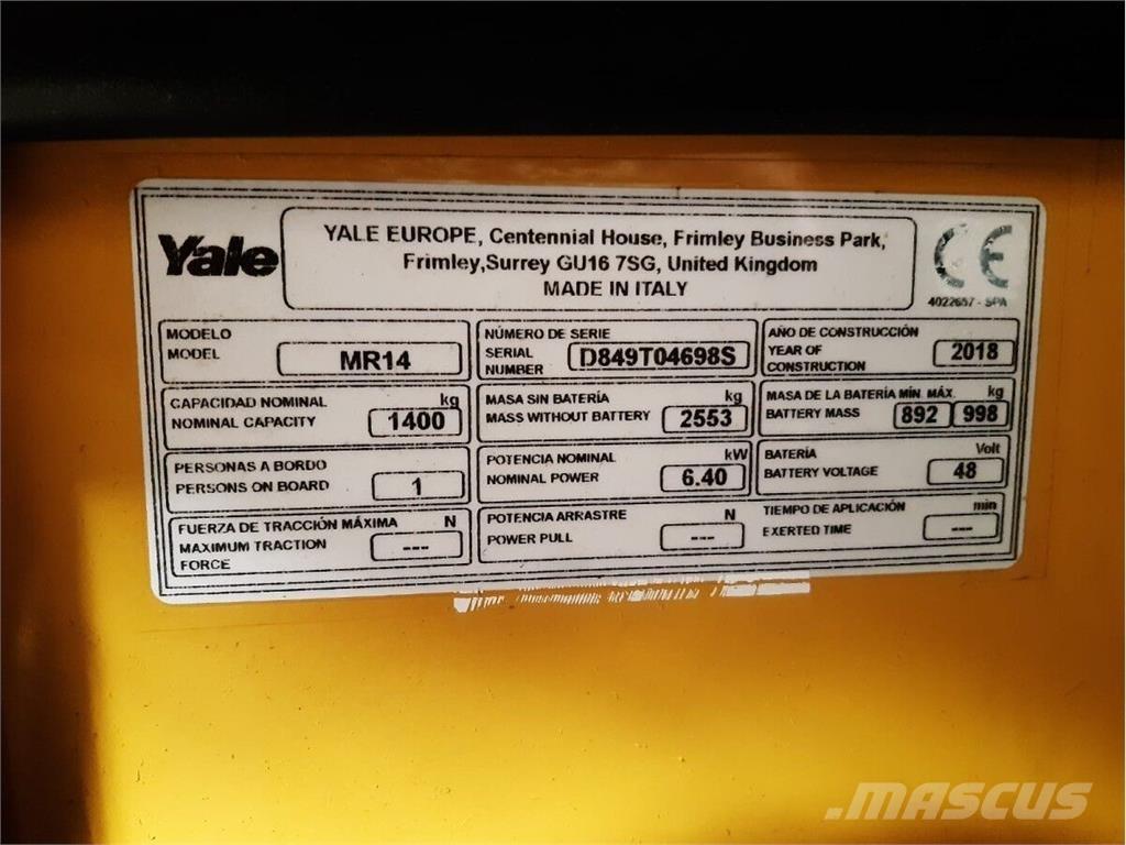 Yale MR14 Sonstige Flurförderzeuge