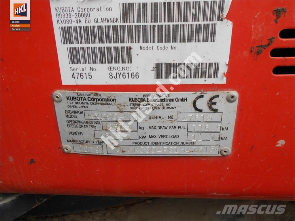Kubota KX 080-4 Minibagger < 7t