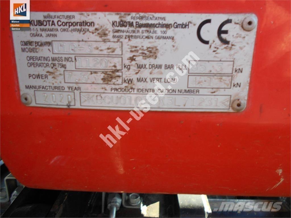 Kubota U 10-3 Minibagger < 7t