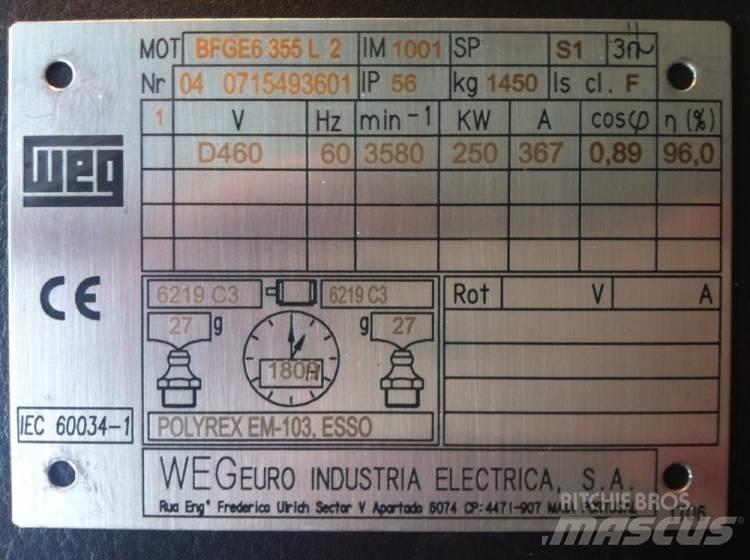  250 kW E-Motor WEG Motoren