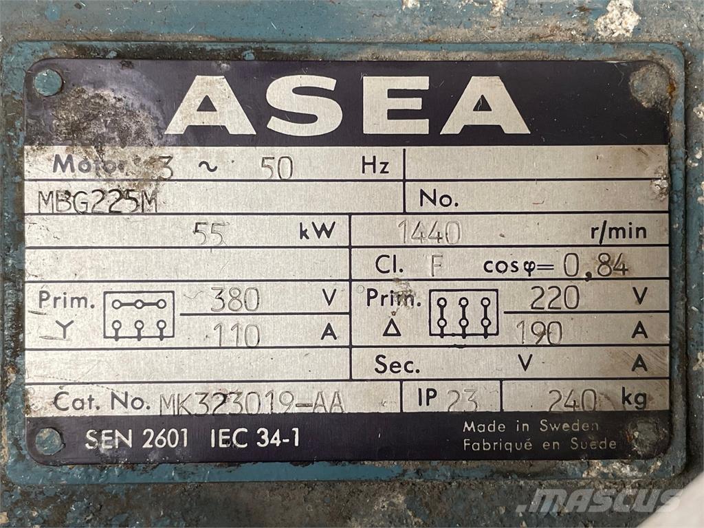  55 kw Asea MBG225M E-motor Motoren