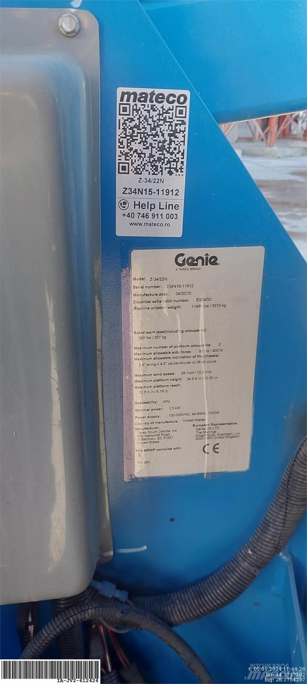 Genie Z-34/22N Gelenkteleskoparbeitsbühnen