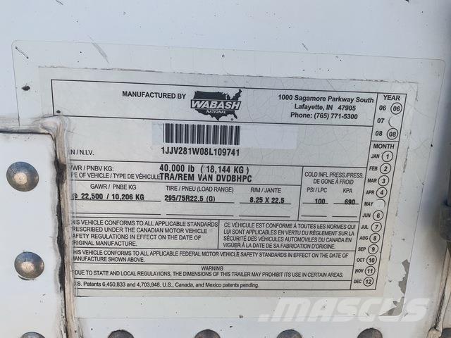 Wabash DVDBHPC Anhänger-Kastenaufbau