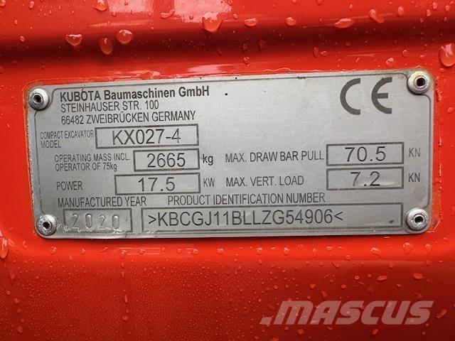 Kubota KX027-4 Midibagger  7t - 12t