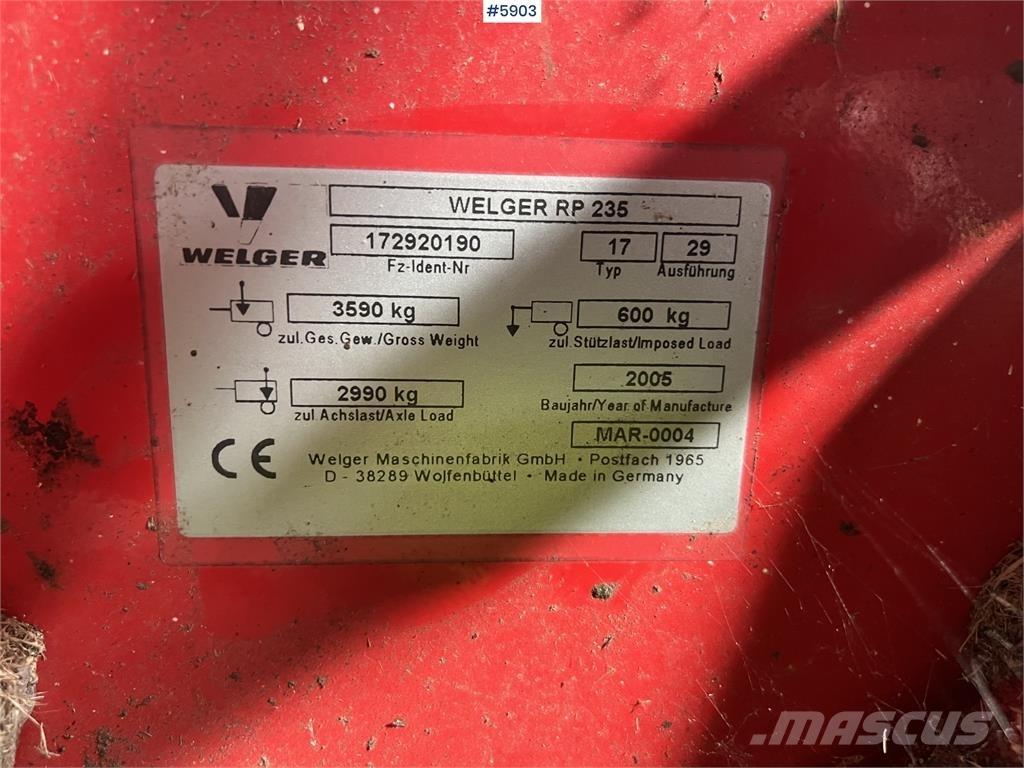 Welger RP 235 Sonstige Erntemaschinen