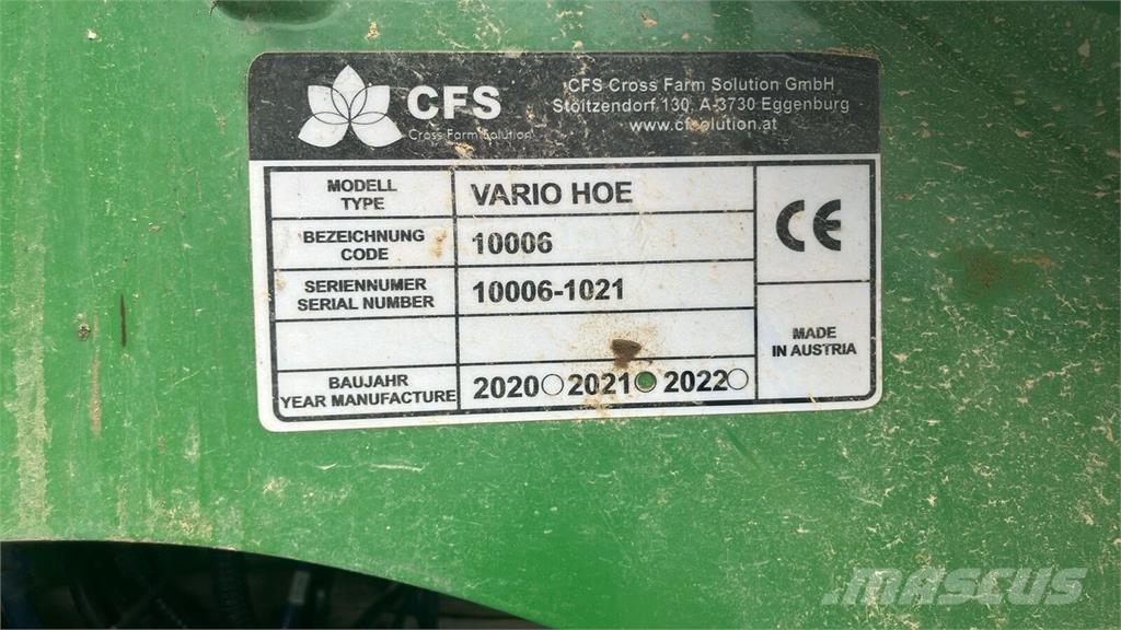  CFS Vario Hoe Zubehör Sämaschinen und Pflanzmaschinen