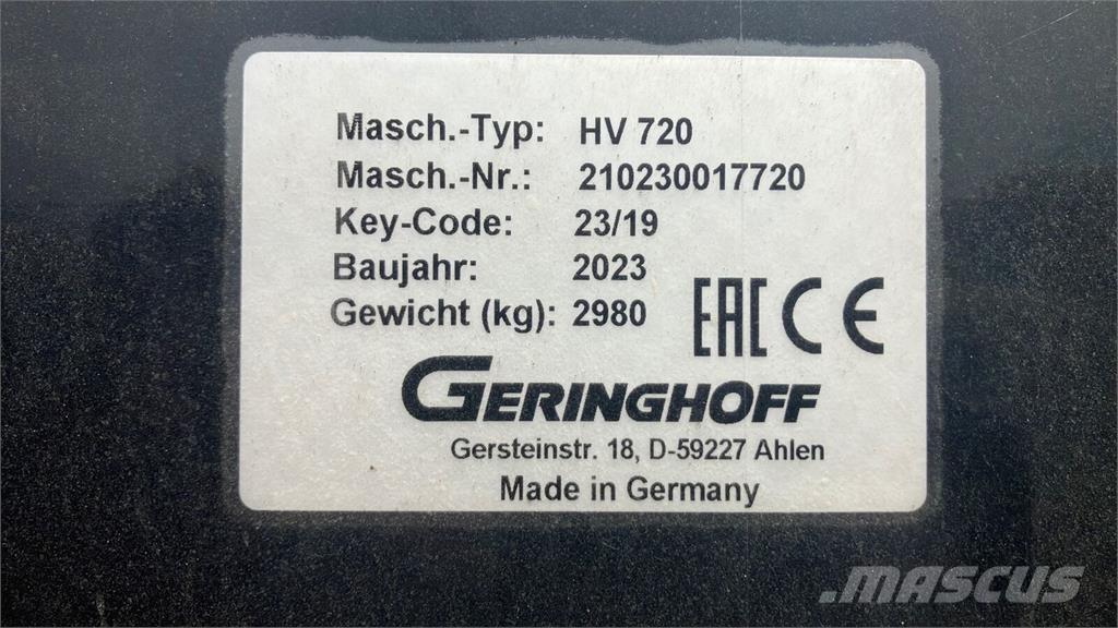 Geringhoff HV 720 Zubehör Mähdrescher