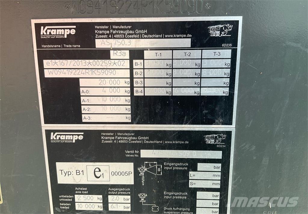 Krampe AS 750 Weitere Anhänger