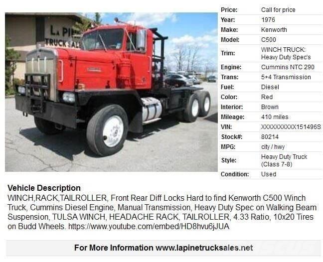 Kenworth C500 Bergungsfahrzeuge
