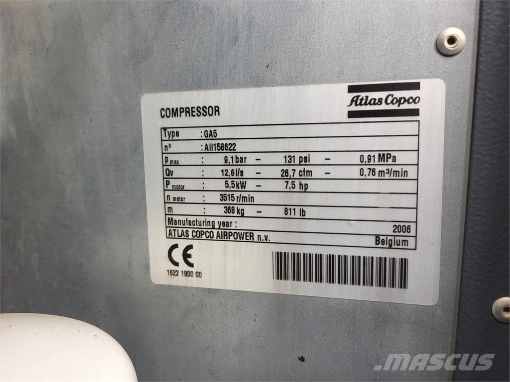 Atlas Copco GA5 Kompressoren