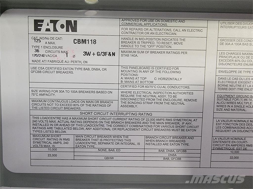 Eaton CBM118 Sonstige Baumaschinen