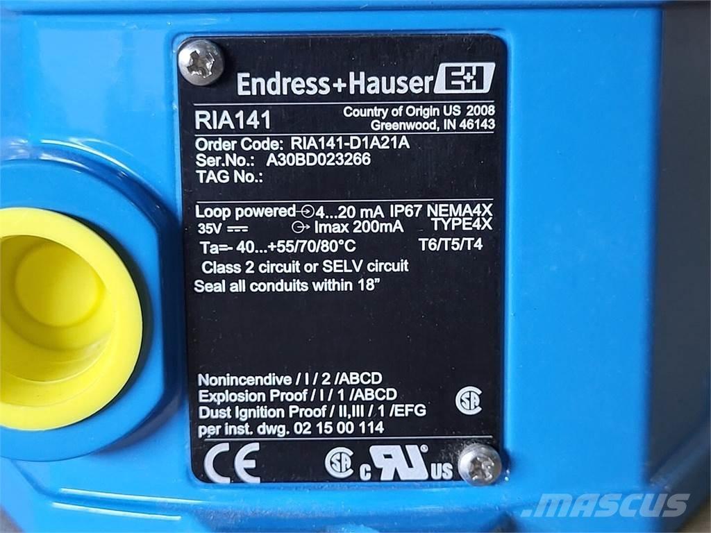  ENDRESS+HAUSER RIA141 Sonstige Baumaschinen