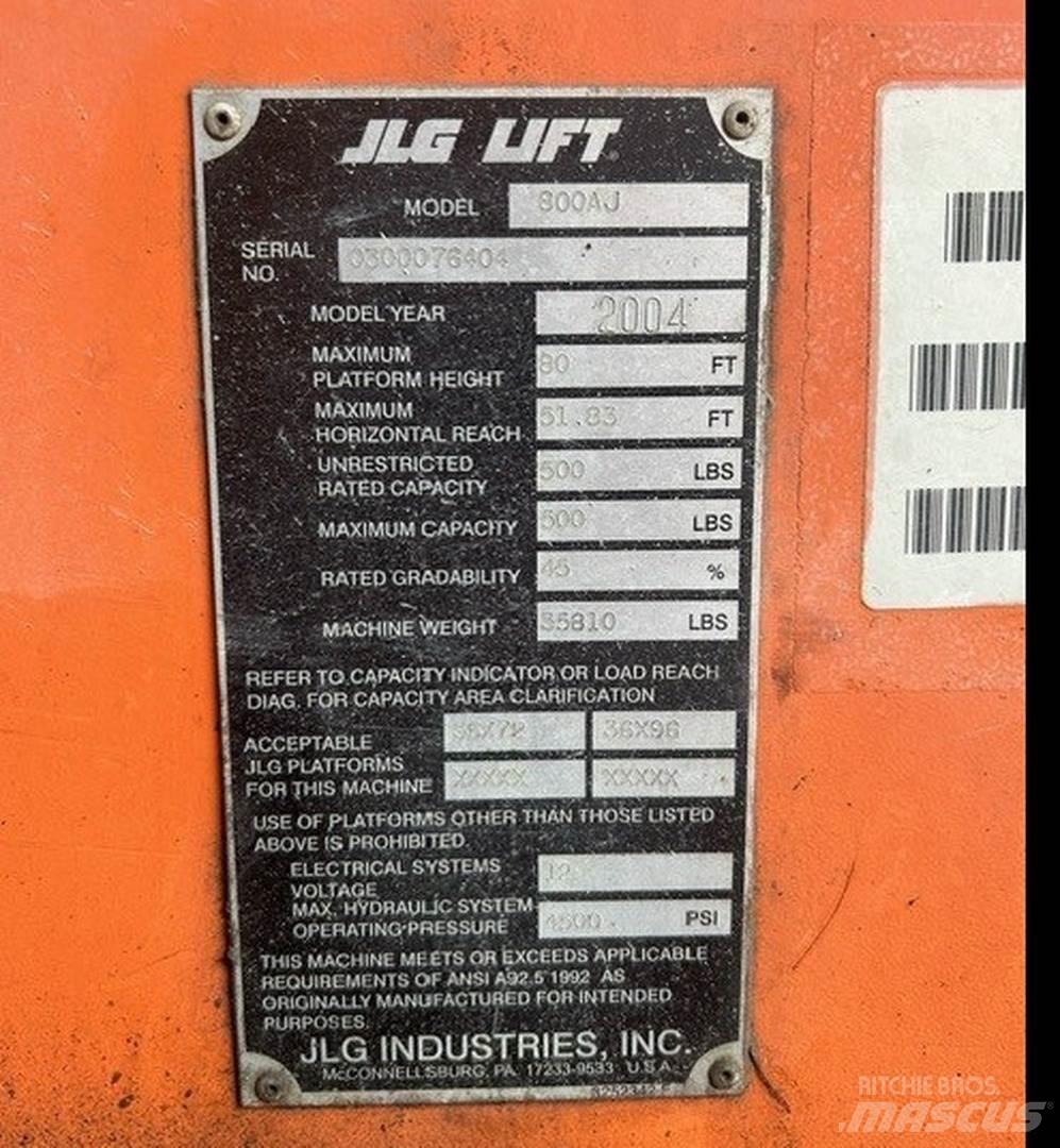 JLG 800AJ Gelenkteleskoparbeitsbühnen