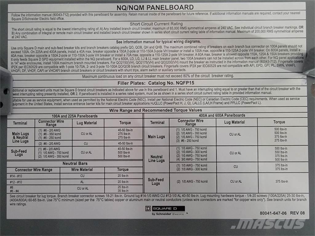  SQUARE D Sonstige Baumaschinen