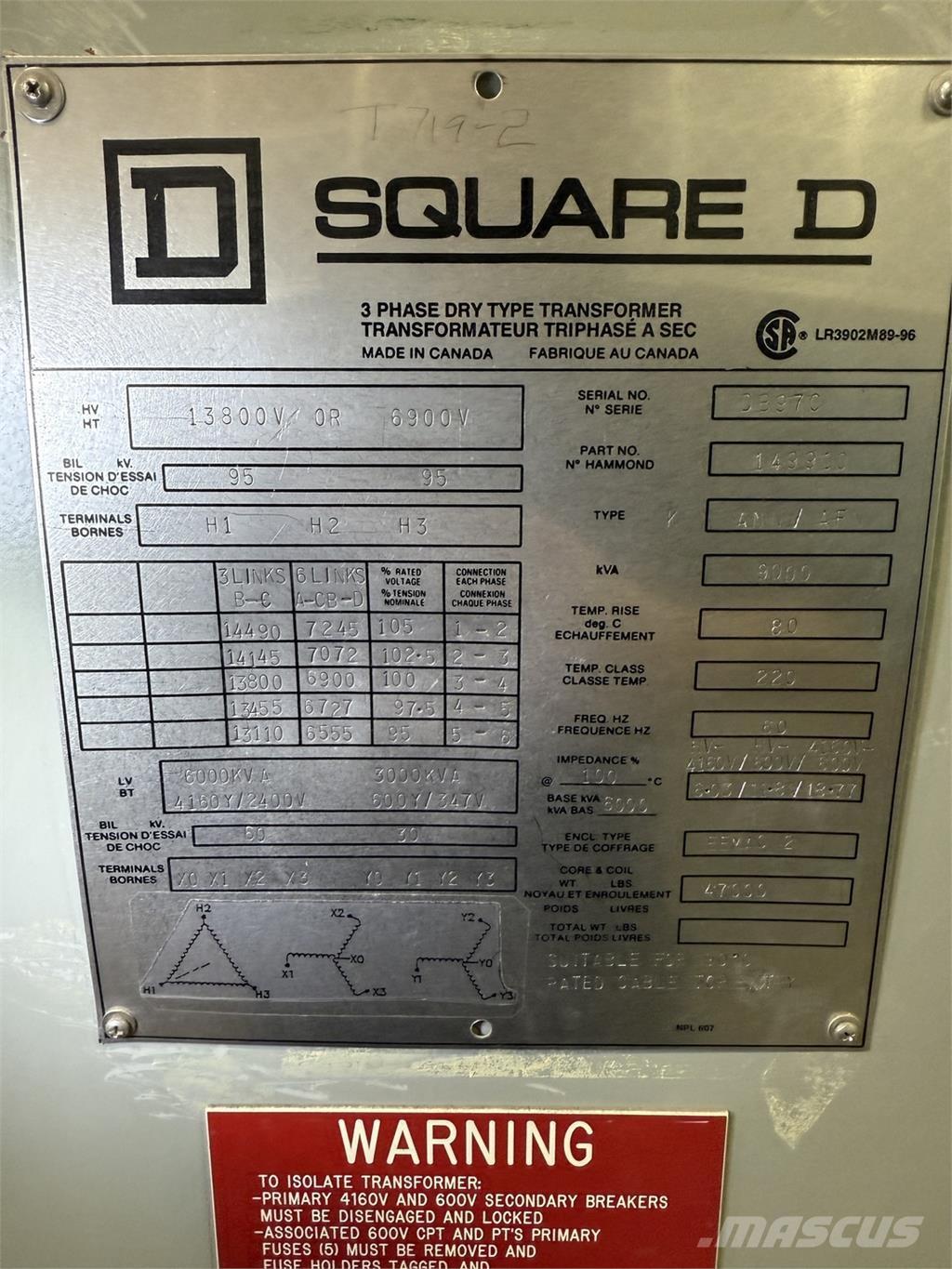  SQUARE D 149910 Sonstige Baumaschinen