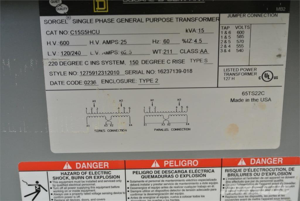  SQUARE D C15S5HCU Sonstige Baumaschinen