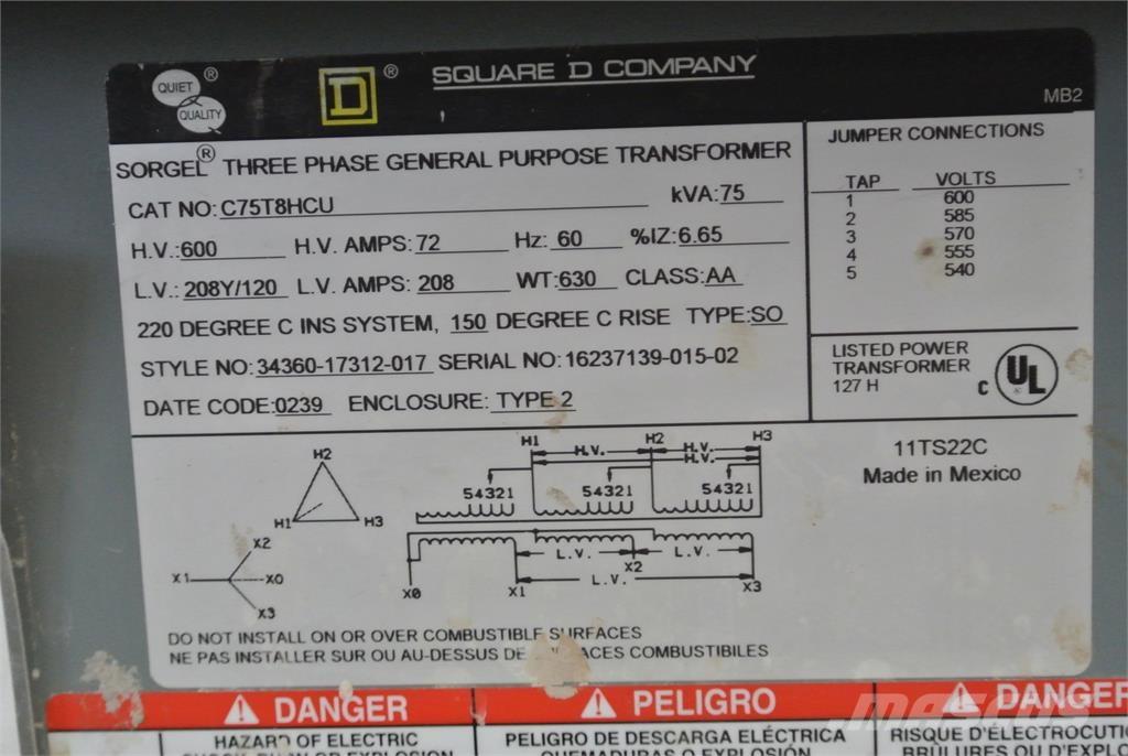 SQUARE D C75T8HCU Sonstige Baumaschinen