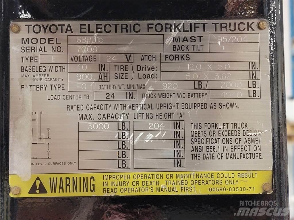 Toyota 6BPU15 Sonstige Baumaschinen