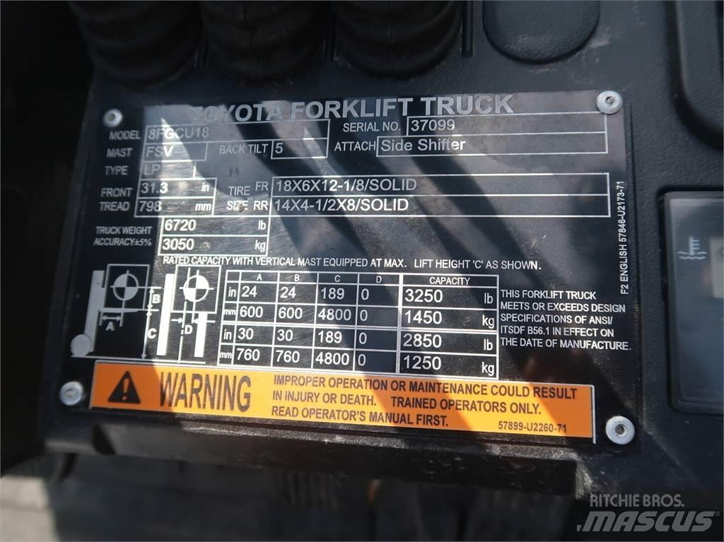 Toyota 8FGCU18 Sonstige Baumaschinen