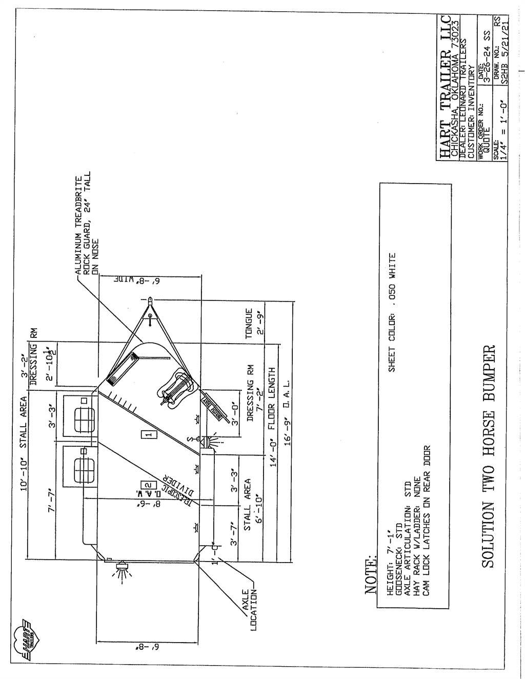 HART S2HB Veetransport aanhanger