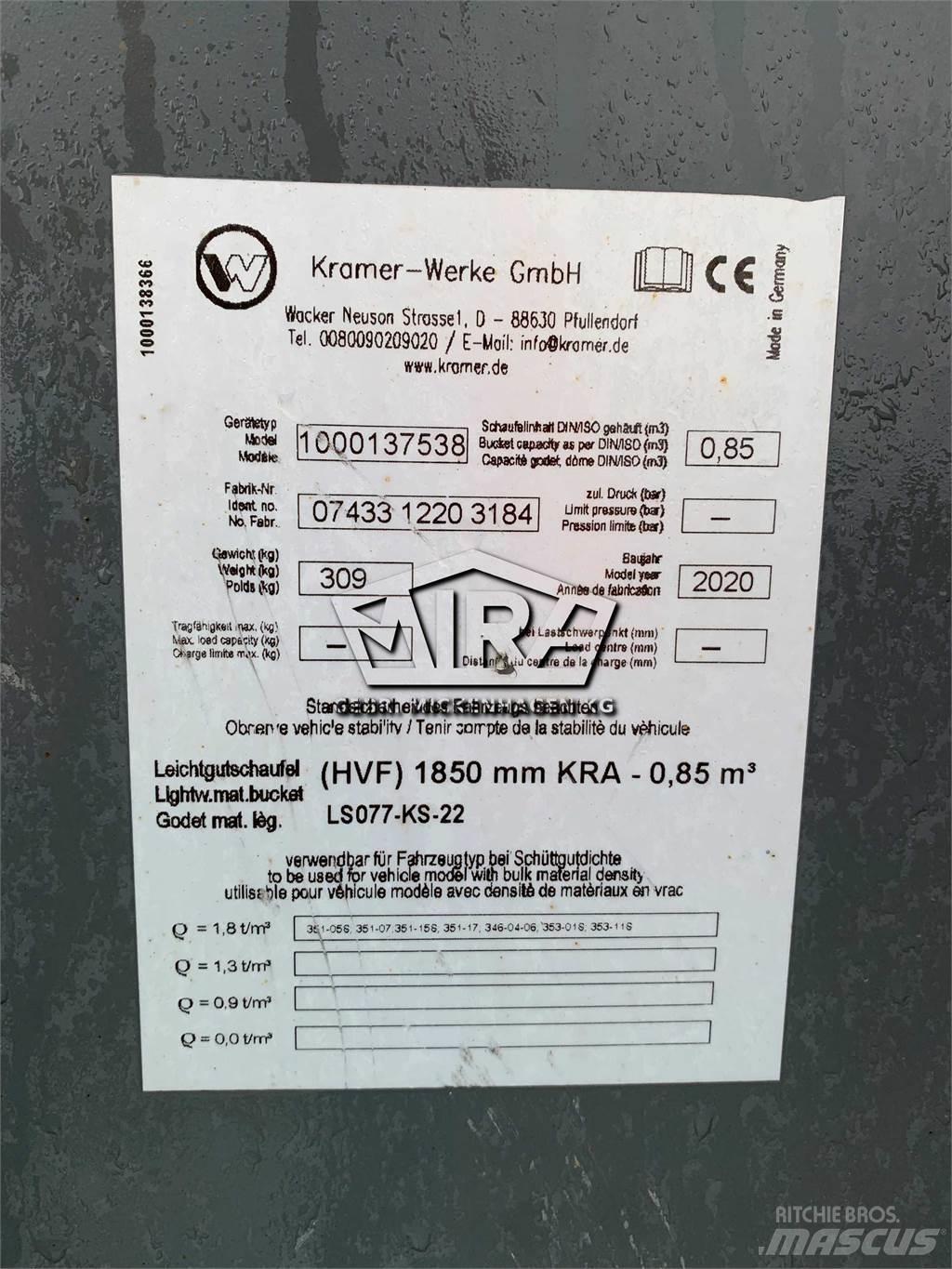 Kramer 1850 mm Schaufeln