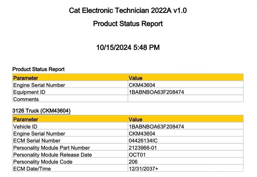 CAT 3126 Elektronik