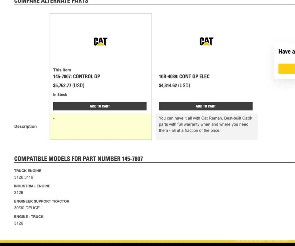 CAT 3126 Elektronik