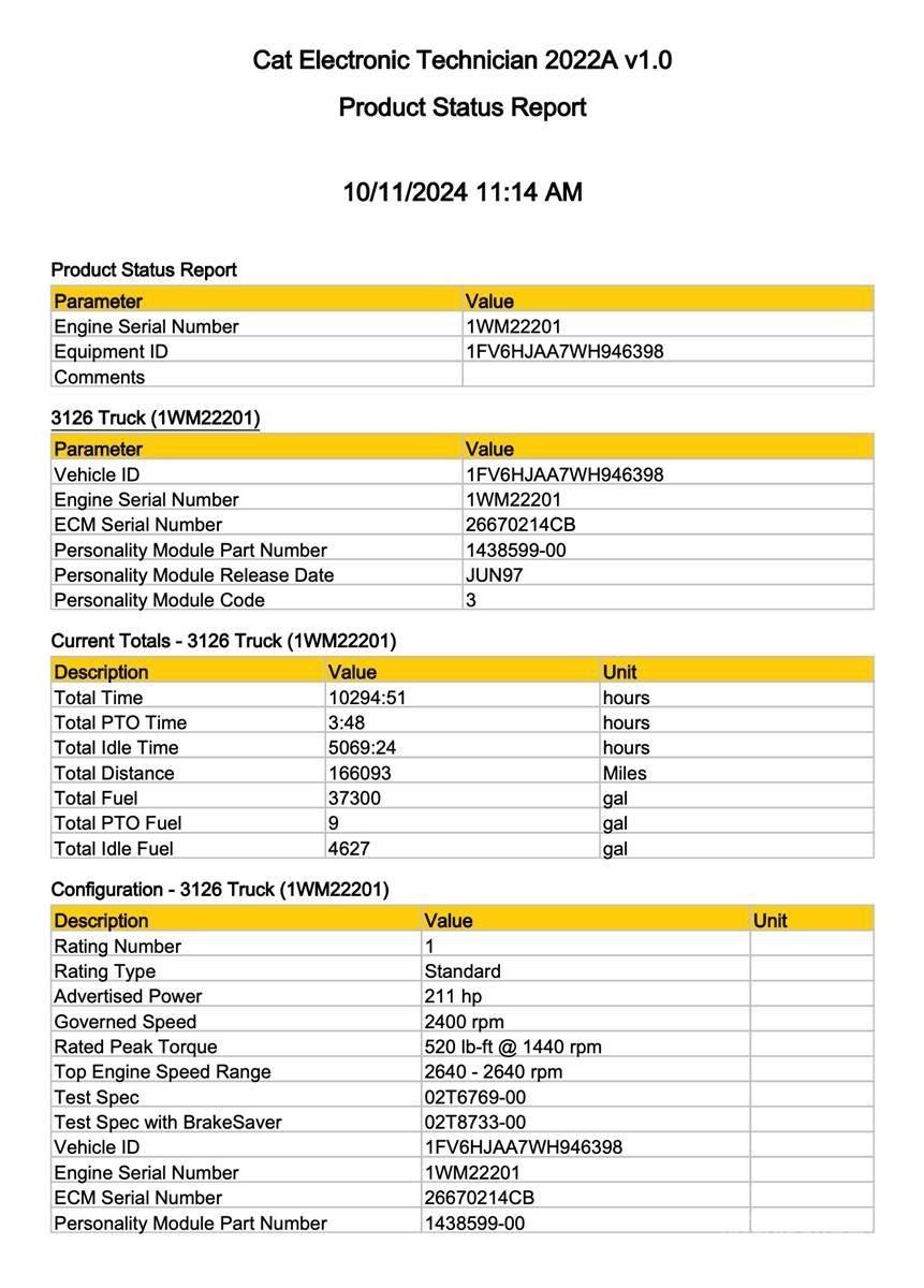 CAT 3126 Elektronik