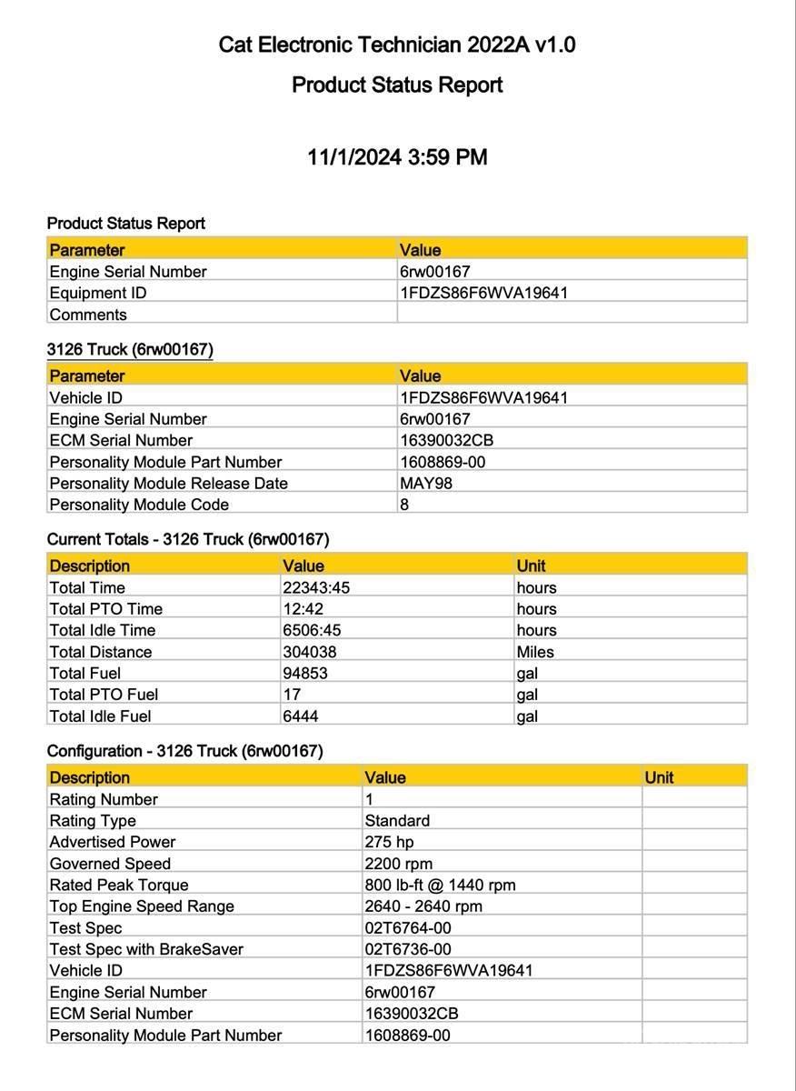 CAT 3126 Elektronik