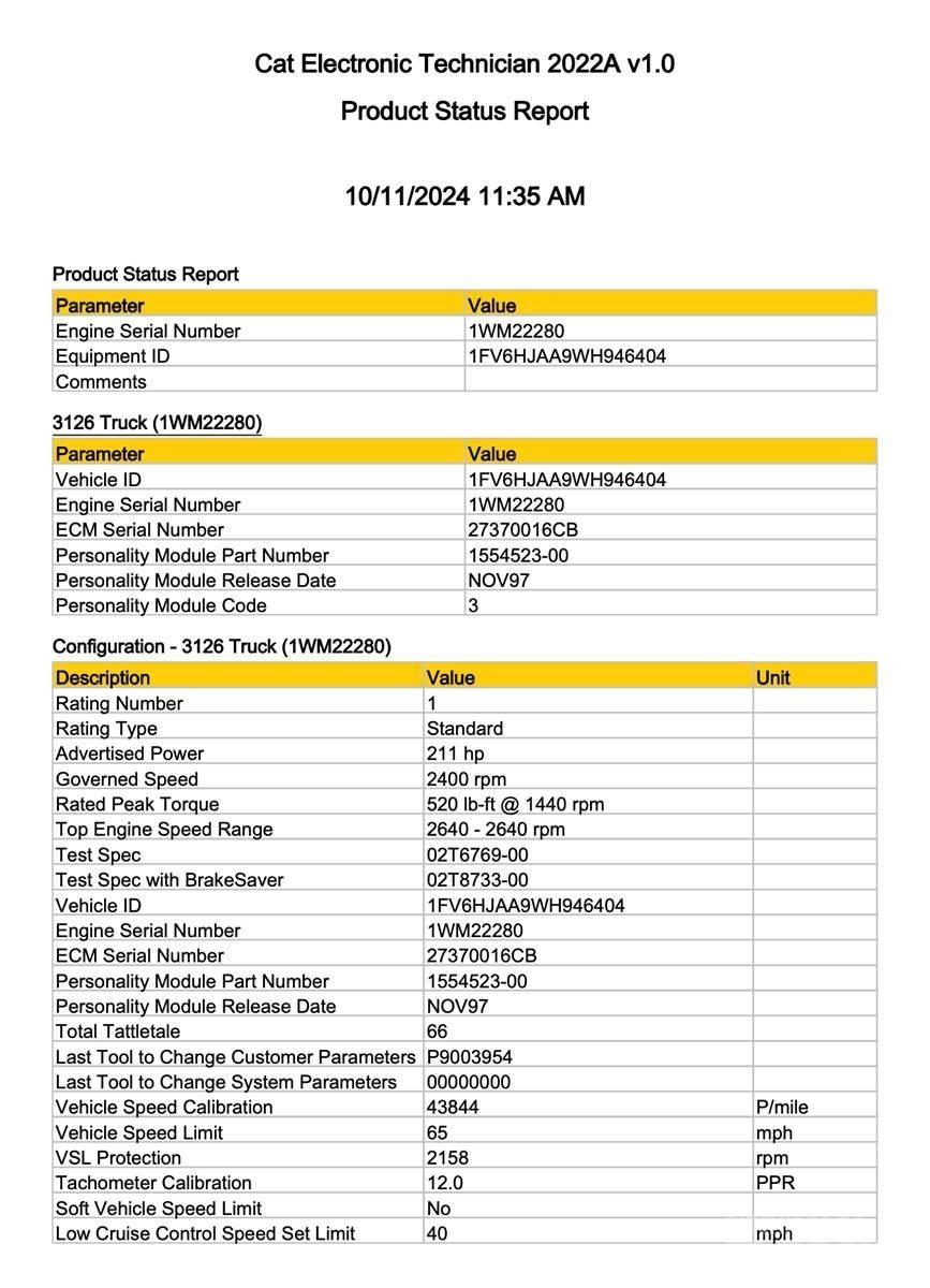 CAT 3126 Elektronik