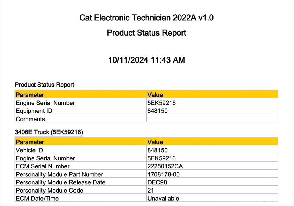 CAT 3406E Elektronik