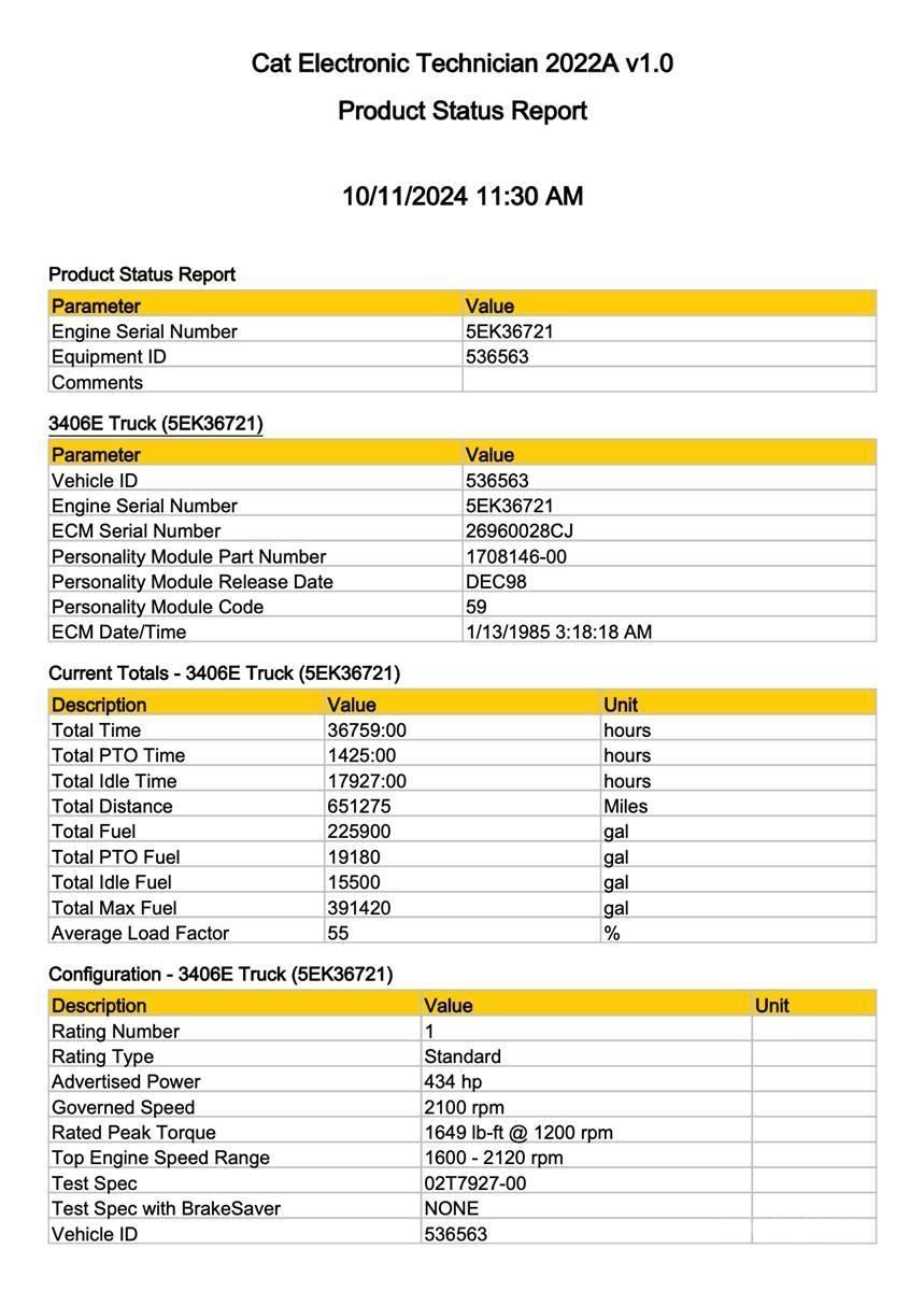 CAT 3406E Elektronik