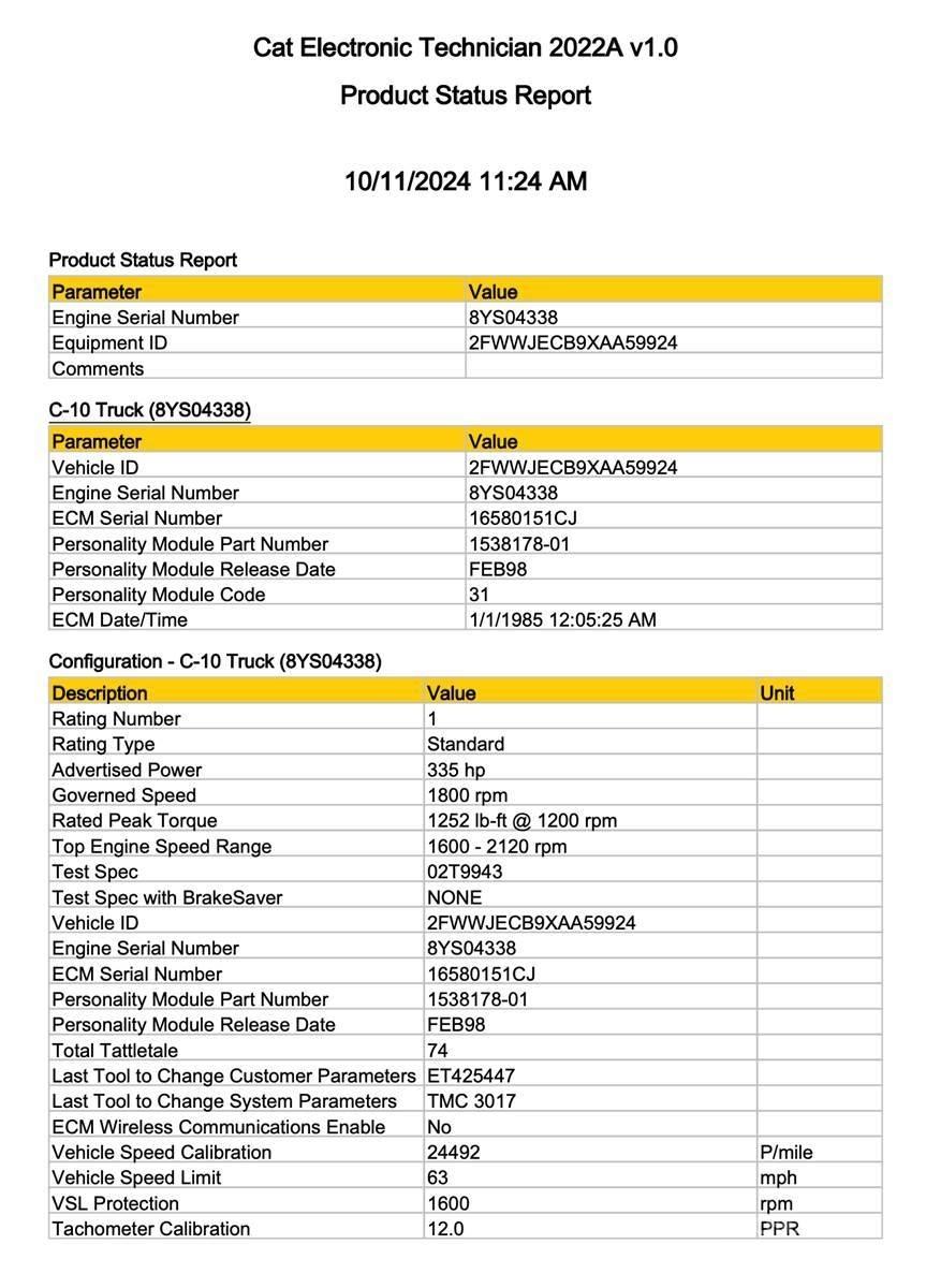 CAT C10 Elektronik