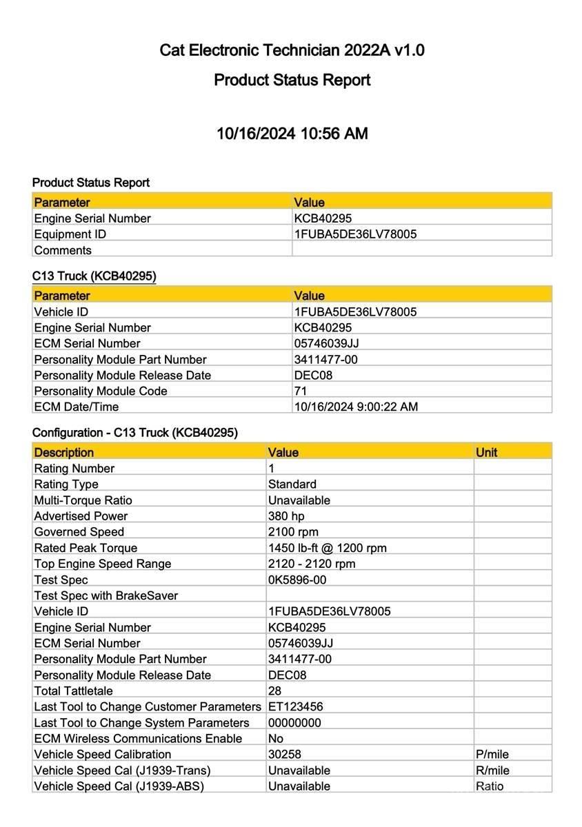 CAT C13 Elektronik