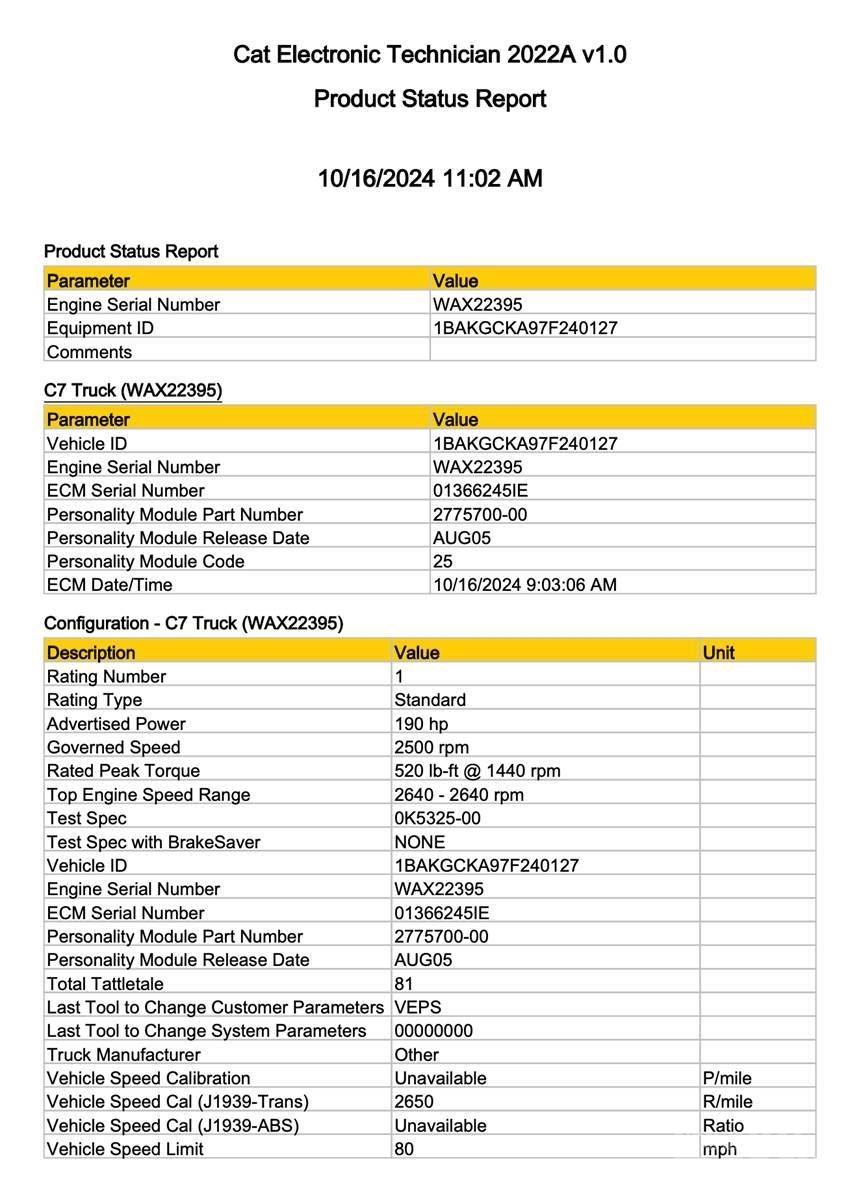 CAT C7 Elektronik