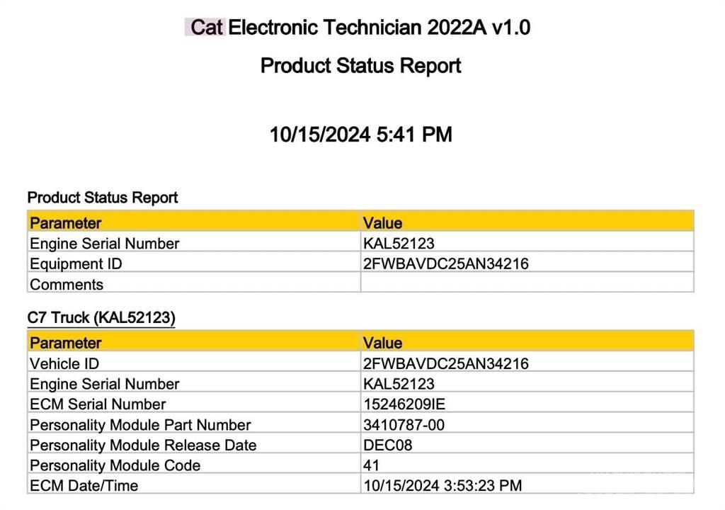 CAT C7 Elektronik