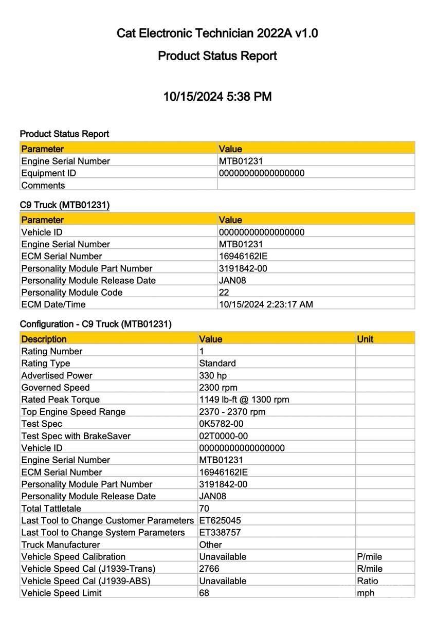 CAT C9 Elektronik