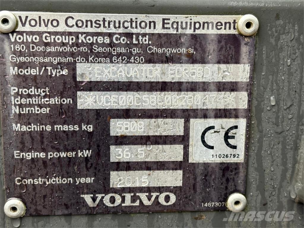 Volvo ECR 58 D Minibagger < 7t