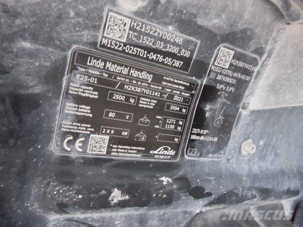 Linde E25-01 Elektrische heftrucks