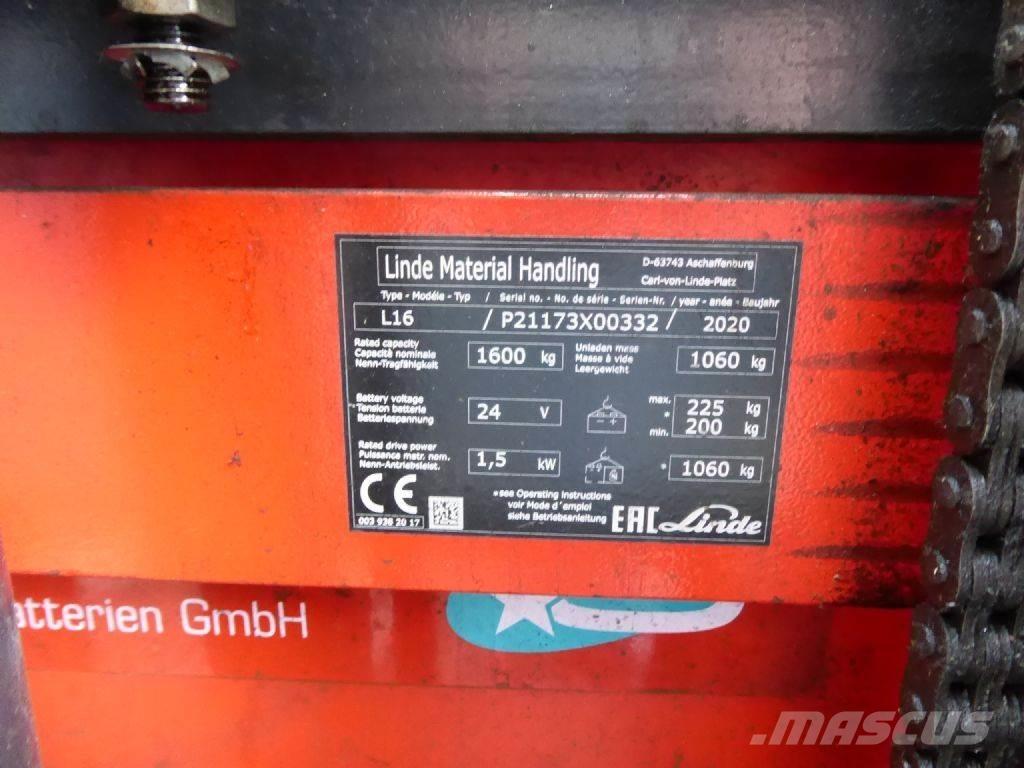 Linde L16 Deichselstapler