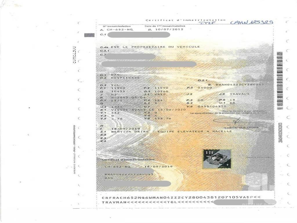 MAN TGL12.250 Anhänger-Arbeitsbühnen