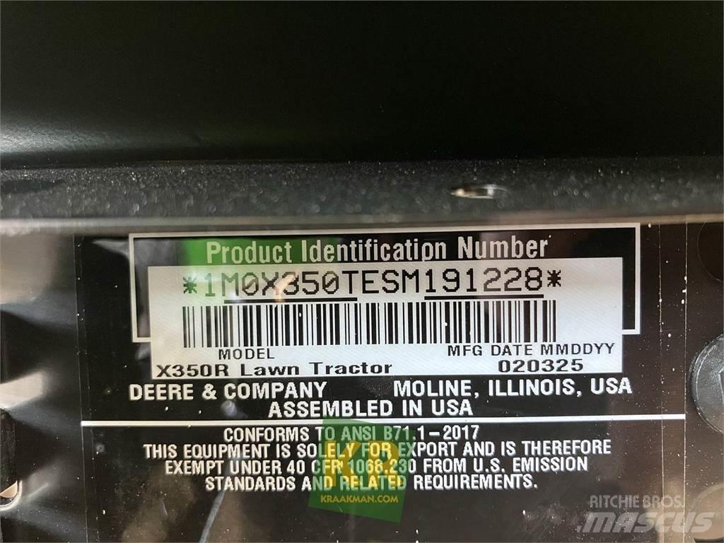 John Deere X350R Reitermäher