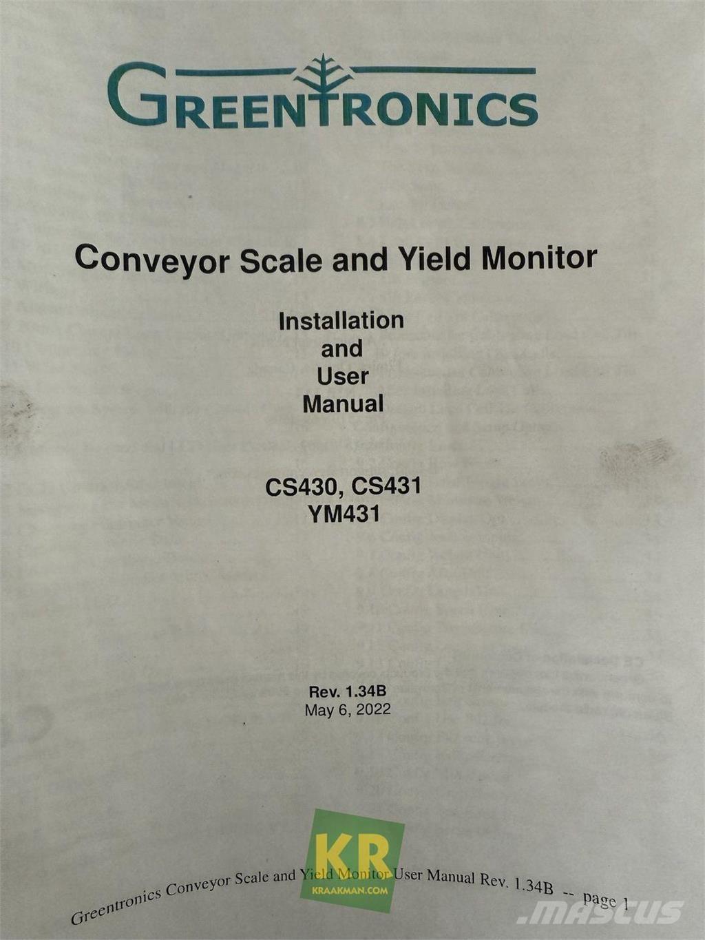  Overige onderdelen Sonstige Landmaschinen