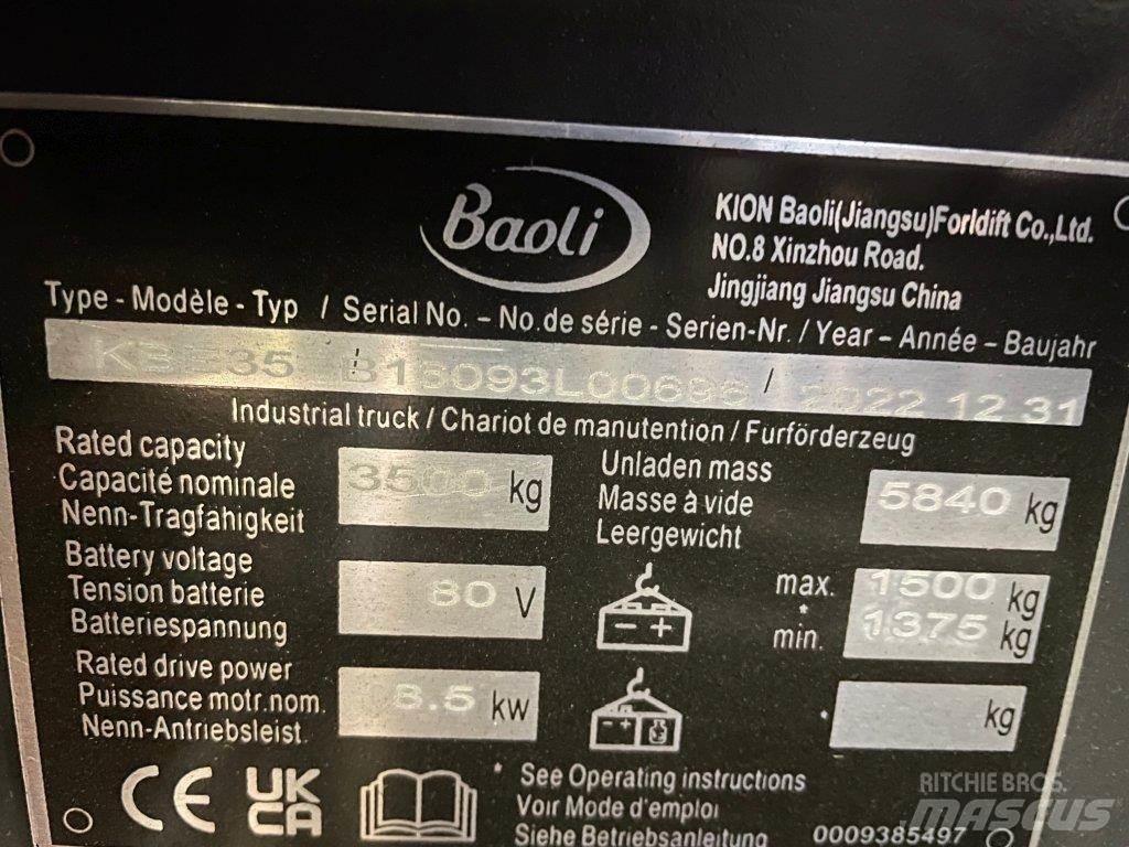 Baoli KBE35 Elektrische heftrucks