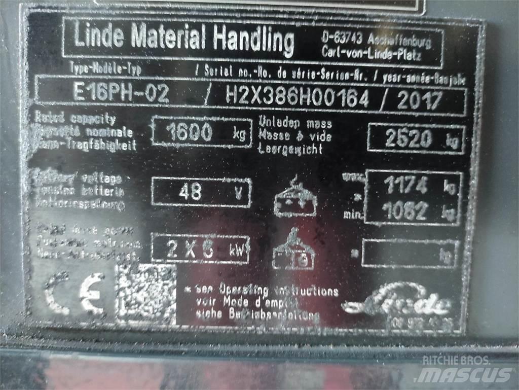 Linde E16PH-02-386 EVO Elektrische heftrucks