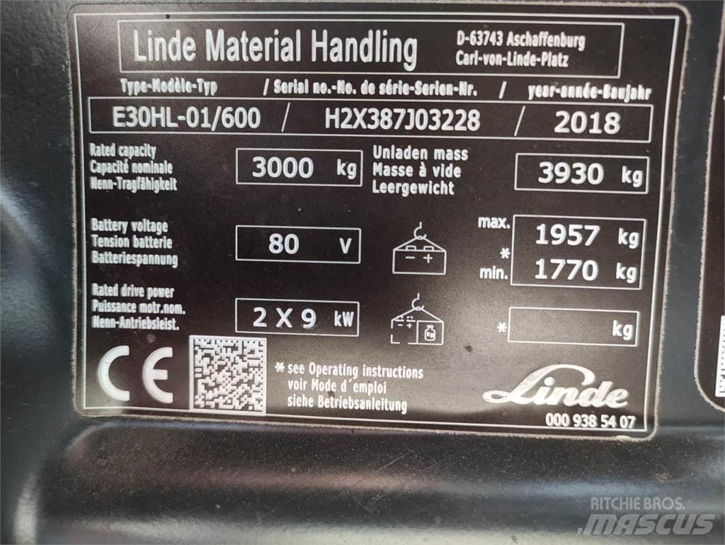 Linde E30HL-01/600-387 Elektrische heftrucks