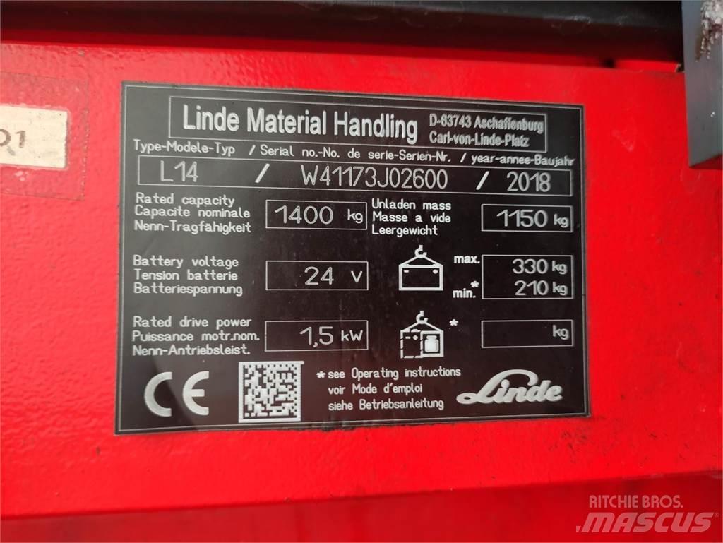 Linde L14-1173 Deichselstapler
