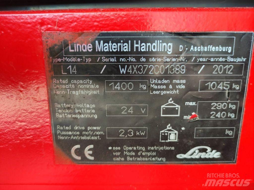 Linde L14-372 Deichselstapler